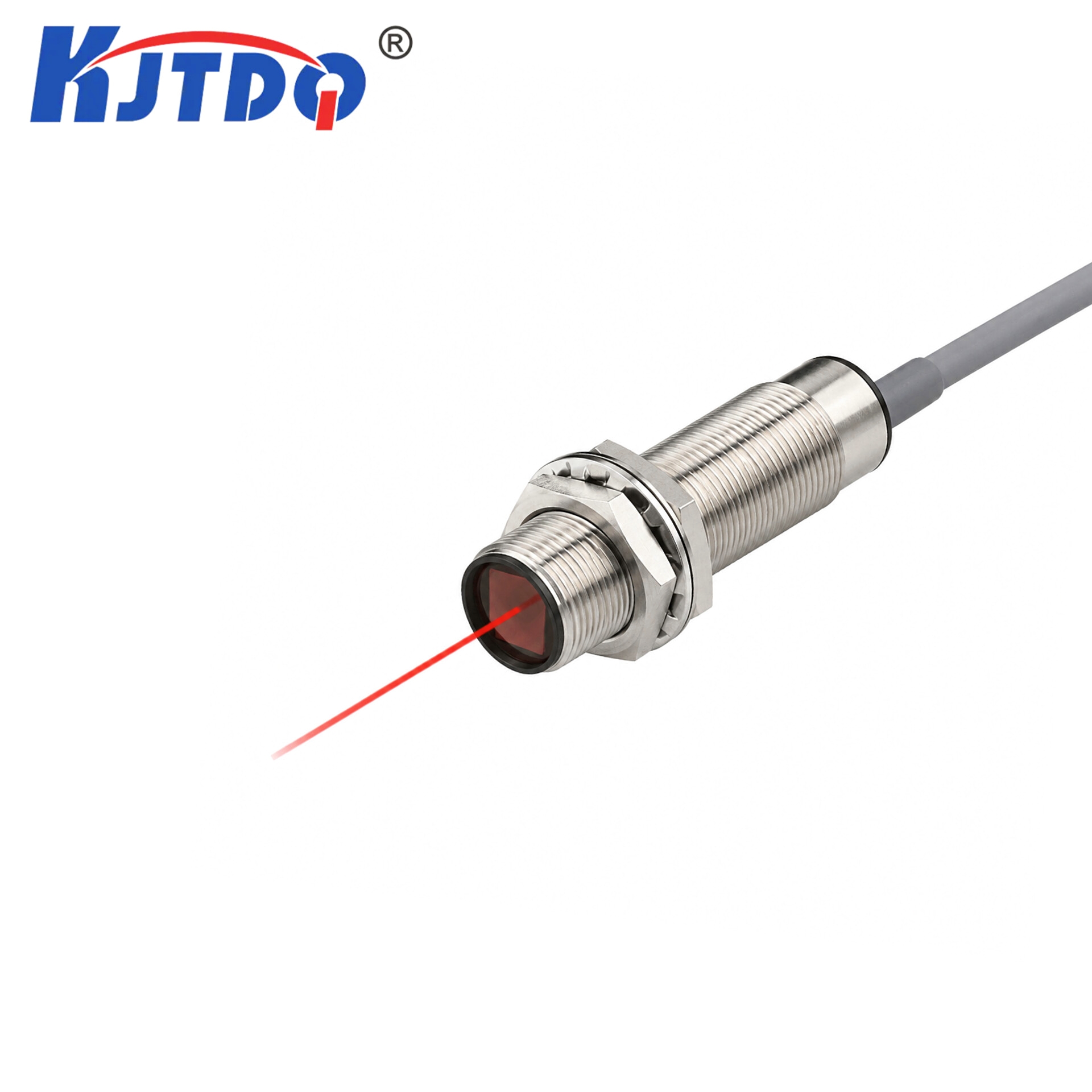 FJ18D-P سنسور لیزری استوانه ای قطر 18 با نور مرئی برند KJT