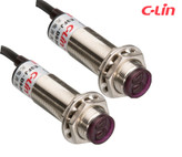 E3FJ-4B4 سنسور نوری جفت روبروی هم قطر 18 سیلین با دو سال گارانتی تعویض